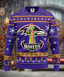 Baltimore Ravens Funny Grinch Christmas Ugly Sweater