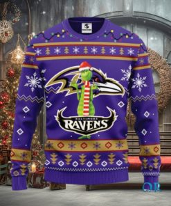 Baltimore Ravens Funny Grinch Ugly Christmas Sweater