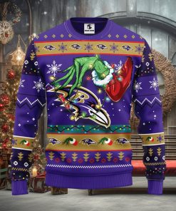 Baltimore Ravens Grinch Christmas Ugly Sweater