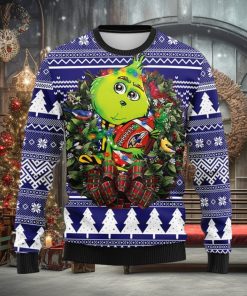 Baltimore Ravens Grinch Hug Christmas Ugly Sweater