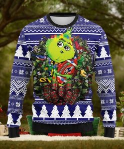 Baltimore Ravens Grinch Hug Christmas Ugly Sweater