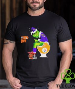 Baltimore Ravens Grinch Shitting On Toilet Pittsburgh Steelers And Others Teams Shirt