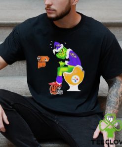 Baltimore Ravens Grinch Shitting On Toilet Pittsburgh Steelers And Others Teams Shirt