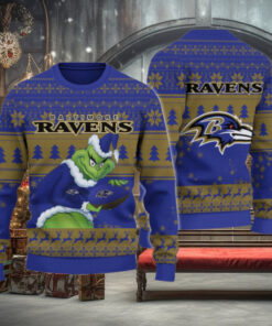Baltimore Ravens Grinch Ugly Christmas Sweater