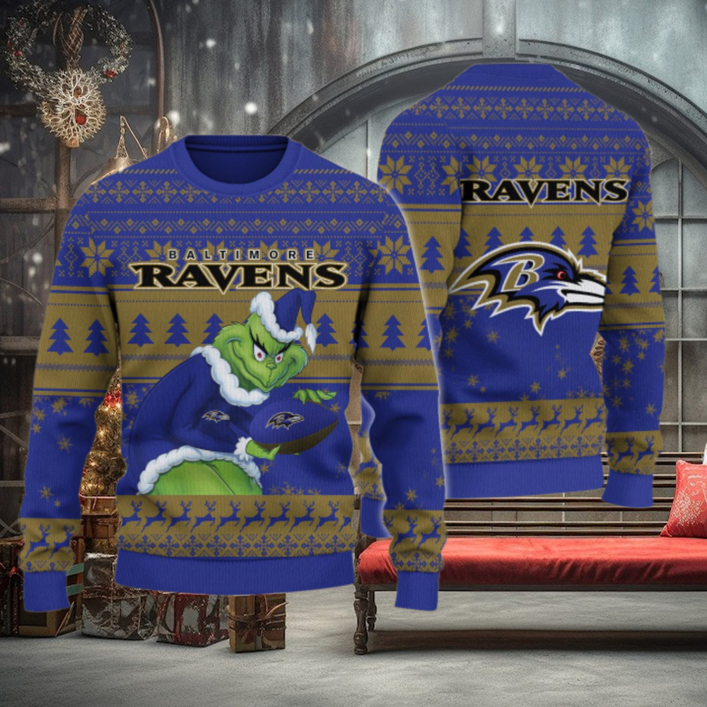 Baltimore Ravens Grinch Ugly Christmas Sweater Baltimore Ravens Grinch Ugly Christmas Sweater