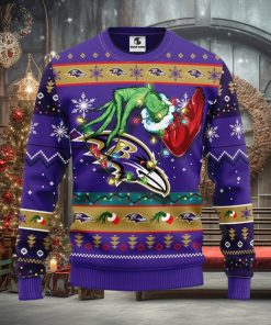 Baltimore Ravens Grinch Xmas Ugly Christmas Sweater Best Christmas Gift Ideas