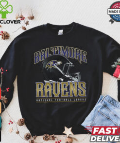 Baltimore Ravens Helmet Garment Dyed Heavyweight T Shirt