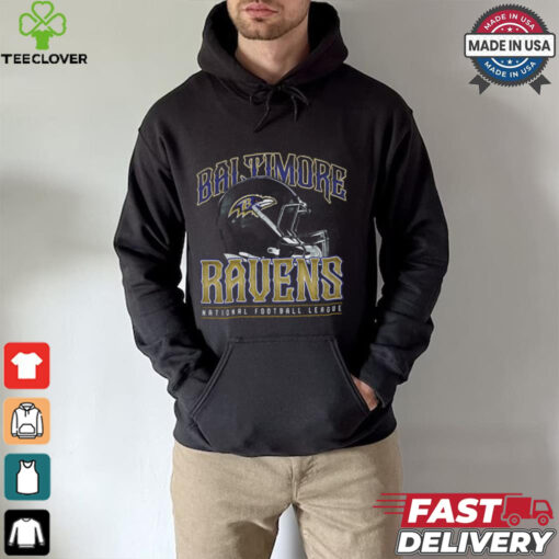 Baltimore Ravens Helmet Garment Dyed Heavyweight T Shirt