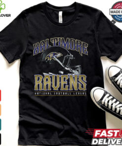 Baltimore Ravens Helmet Garment Dyed Heavyweight T Shirt