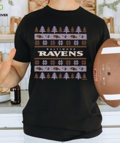 Baltimore Ravens Holiday Christmas Tree T Shirt