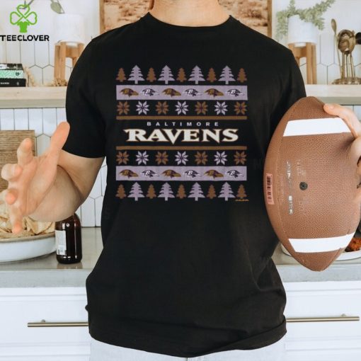 Baltimore Ravens Holiday Christmas Tree T Shirt