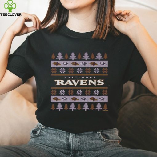 Baltimore Ravens Holiday Christmas Tree T Shirt