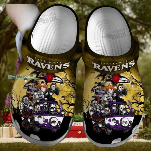 Baltimore Ravens Honor Halloween Crocs Shoes