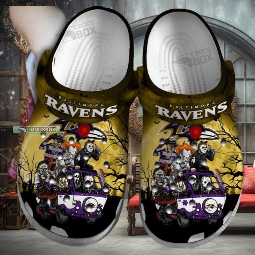 Baltimore Ravens Honor Halloween Crocs Shoes