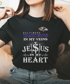 Baltimore Ravens In My Vien Jesus In My Heart Logo Shirt