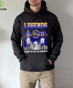 Baltimore Ravens Legends Ed Reed and Ray Lewis thank you for the memories shirt