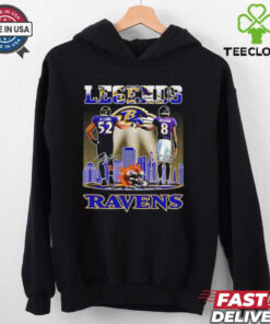 Baltimore Ravens Legends R. Lewis and Jackson football signatures shirt