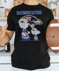 Baltimore Ravens Lets Play Football Together Snoopy Charlie Brown Shirt