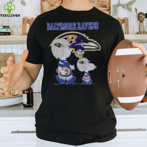 Baltimore Ravens Lets Play Football Together Snoopy Charlie Brown Shirt