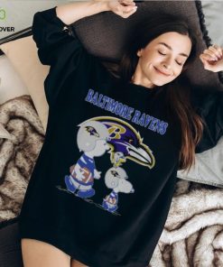 Baltimore Ravens Lets Play Football Together Snoopy Charlie Brown Shirt