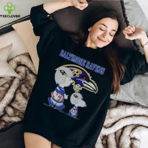 Baltimore Ravens Lets Play Football Together Snoopy Charlie Brown Shirt