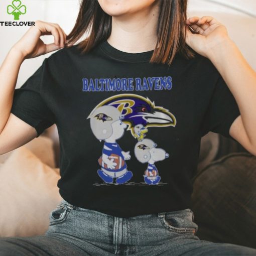 Baltimore Ravens Lets Play Football Together Snoopy Charlie Brown Shirt