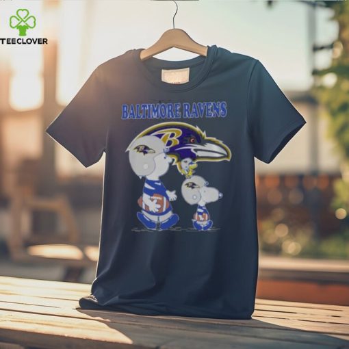 Baltimore Ravens Lets Play Football Together Snoopy Charlie Brown Shirt
