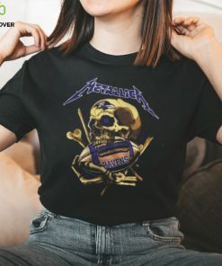 Baltimore Ravens Merch Metallica Skull Shirt