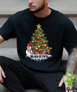 Baltimore Ravens Merry Christmas Nfl Football Sports Print Dark Front Shirt