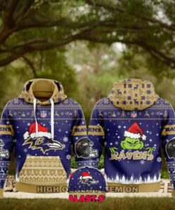 Baltimore Ravens Merry Christmas Ugly Hoodie Sweatshirt