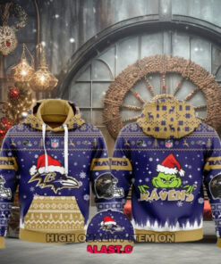 Baltimore Ravens Merry Christmas Ugly Hoodie Sweatshirt