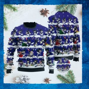 Baltimore Ravens Mickey NFL American Football Ugly Christmas Sweater Sweatshirt Party