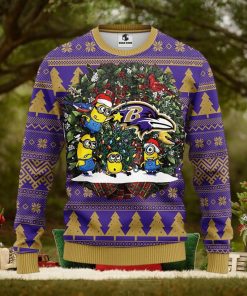 Baltimore Ravens Minion Christmas Ugly Sweater