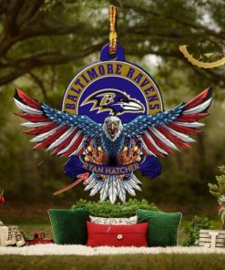 Baltimore Ravens NFL American US Eagle Personalized Xmas Christmas Tree Decorations Ornament