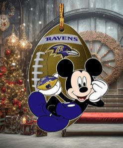 Baltimore Ravens NFL Disney Mickey Mouse Xmas Gifts For Fans Personalized Christmas Tree Decorations Ornament