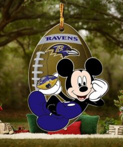 Baltimore Ravens NFL Disney Mickey Mouse Xmas Gifts For Fans Personalized Christmas Tree Decorations Ornament