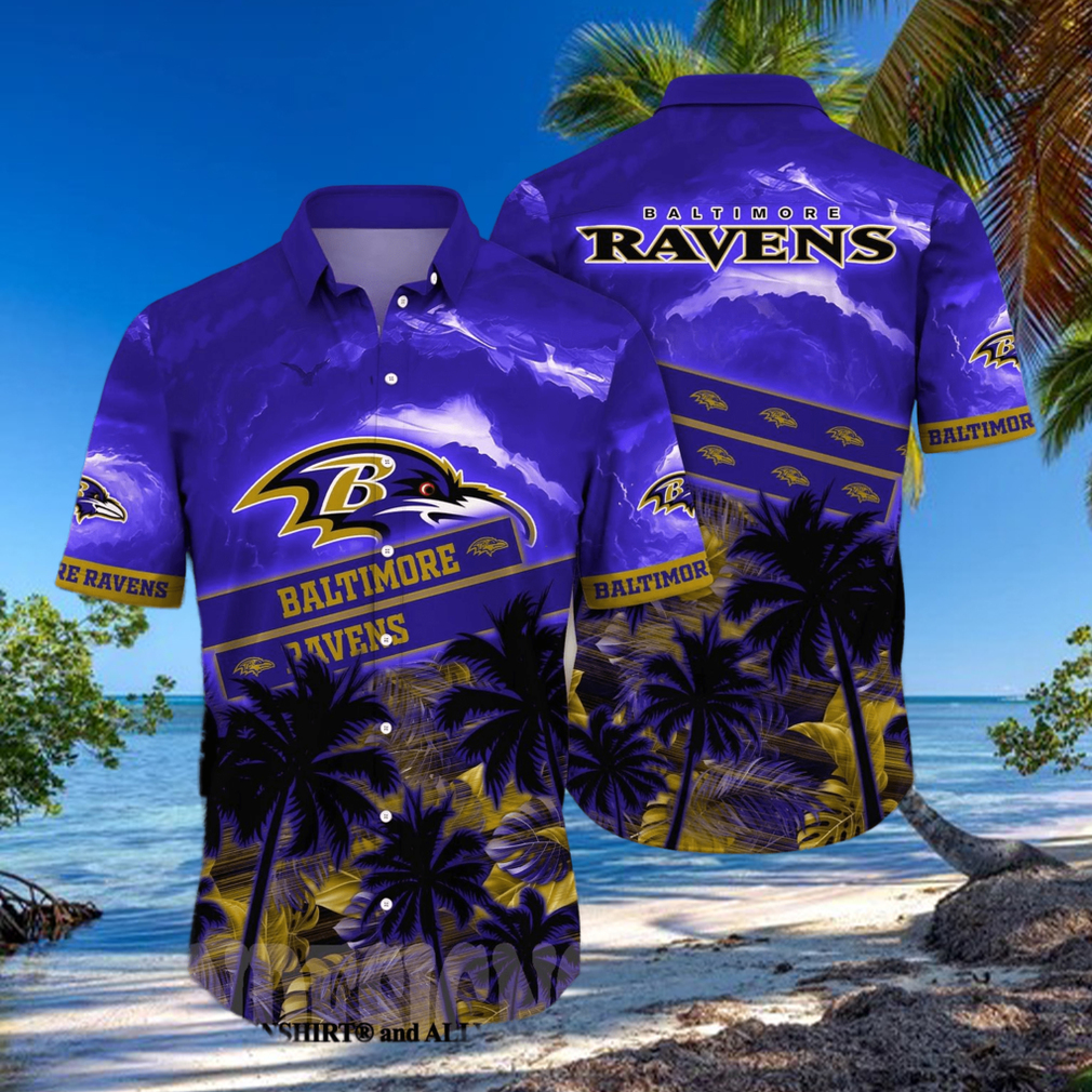 Baltimore Ravens NFL Floral 3D All Over Print Hawaiian Shirt Baltimore Ravens NFL Floral 3D All Over Print Hawaiian Shirt