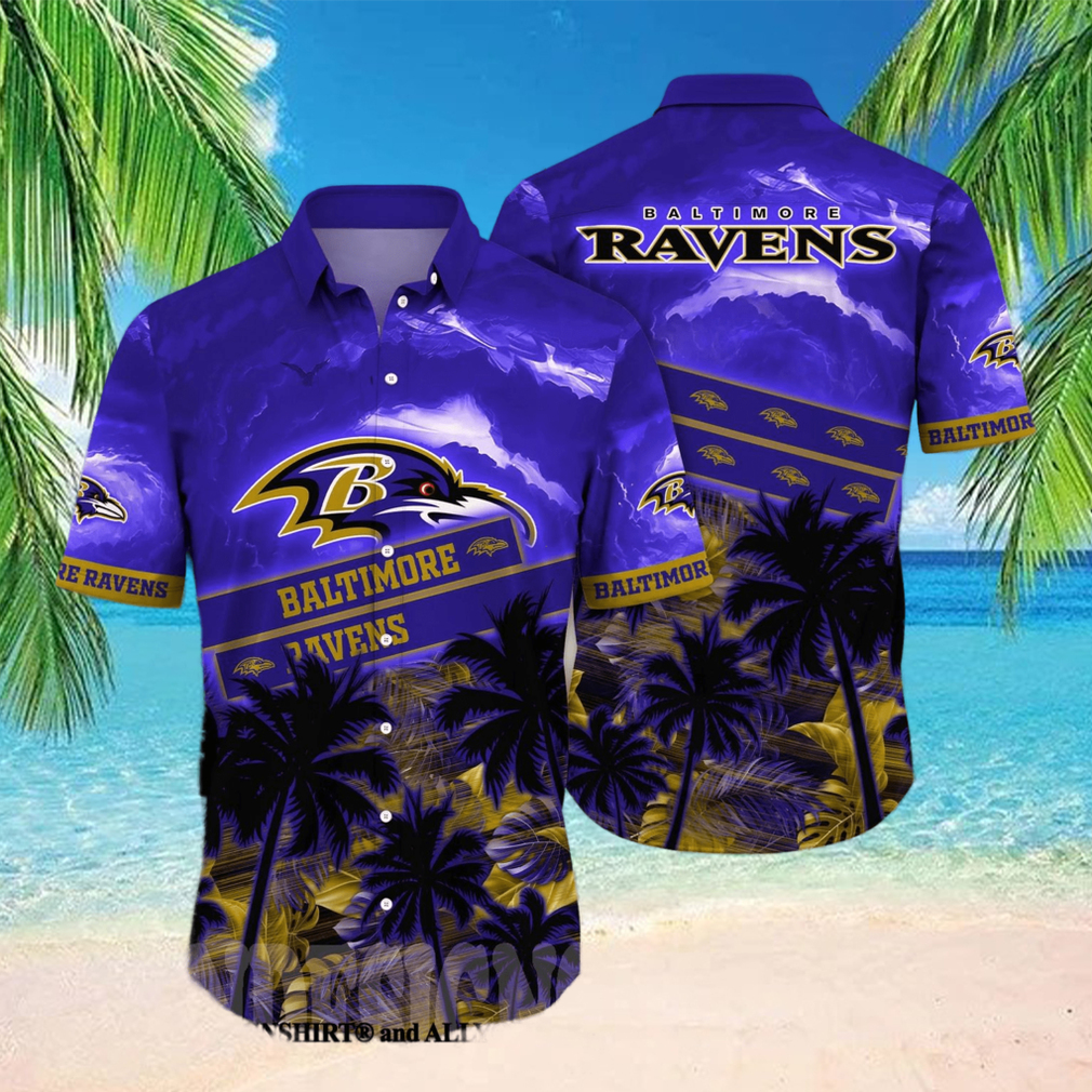 Baltimore Ravens NFL Floral 3D All Over Print Hawaiian Shirt Baltimore Ravens NFL Floral 3D All Over Print Hawaiian Shirt