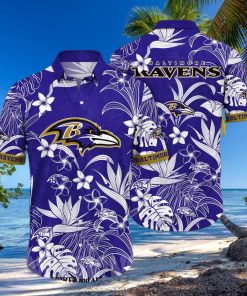 Baltimore Ravens NFL Floral All Over Printed Classic Hawaiian Shirt
