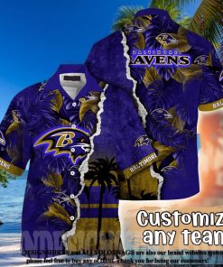 Baltimore Ravens NFL Floral Classic Full Printed Hawaiian Shirt