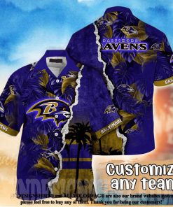 Baltimore Ravens NFL Floral Classic Full Printed Hawaiian Shirt