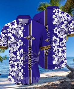 Baltimore Ravens NFL Floral Full Print Classic Hawaiian Shirt