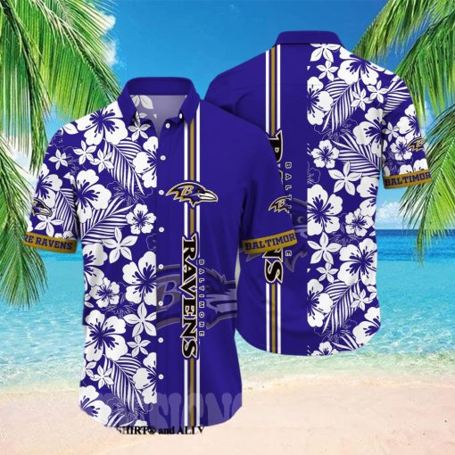 Baltimore Ravens NFL Floral Full Print Classic Hawaiian Shirt