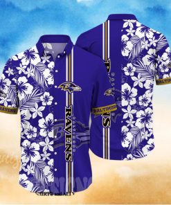 Baltimore Ravens NFL Floral Full Print Classic Hawaiian Shirt