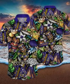 Baltimore Ravens NFL Flower Hawaii Shirt And Tshirt For Fans