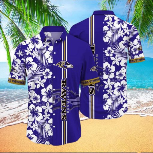 Baltimore Ravens NFL Flower Hawaiian Shirt Aloha Football Shirt