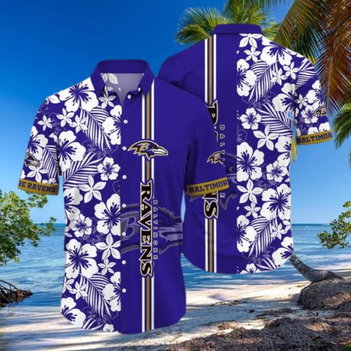 Baltimore Ravens NFL Flower Hawaiian Shirt Aloha Football Shirt