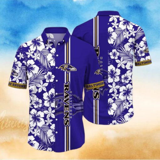 Baltimore Ravens NFL Flower Hawaiian Shirt Aloha Football Shirt