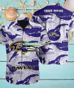 Baltimore Ravens NFL Football Custom Name Hawaiian Shirt Best Gift For Loyal Fans hawaiian shirt