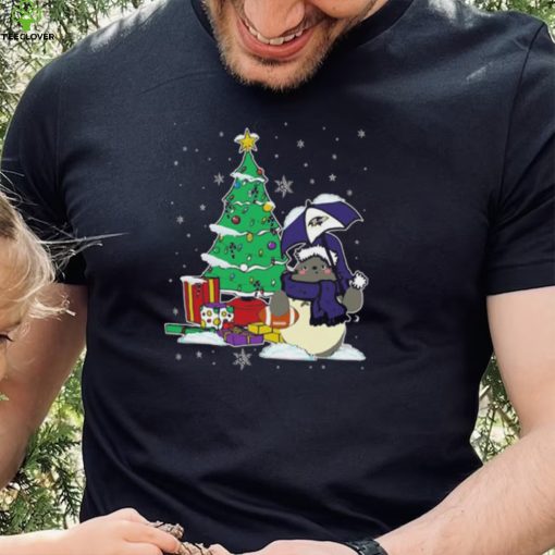 Baltimore Ravens NFL Football Cute Tonari No Totoro Christmas Tree Shirt